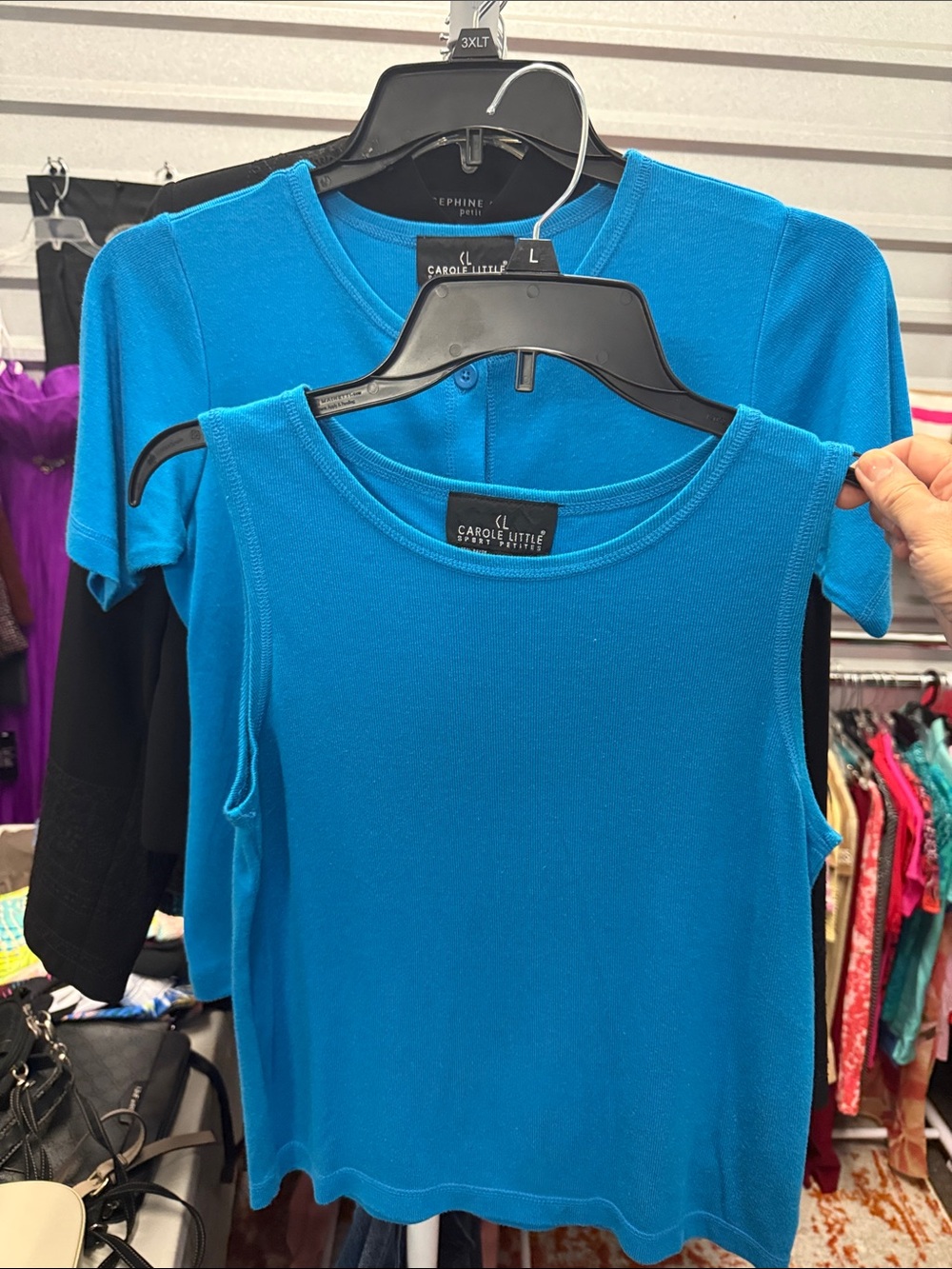 Carole Little Women’s Turquoise Sleeveless Knit Top & Matching Tank